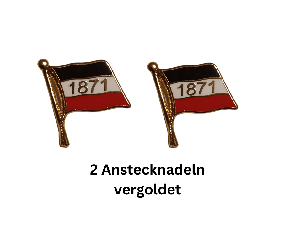 2 vergoldete Anstecknadeln 1871 / 2 shiny golden pins 1871