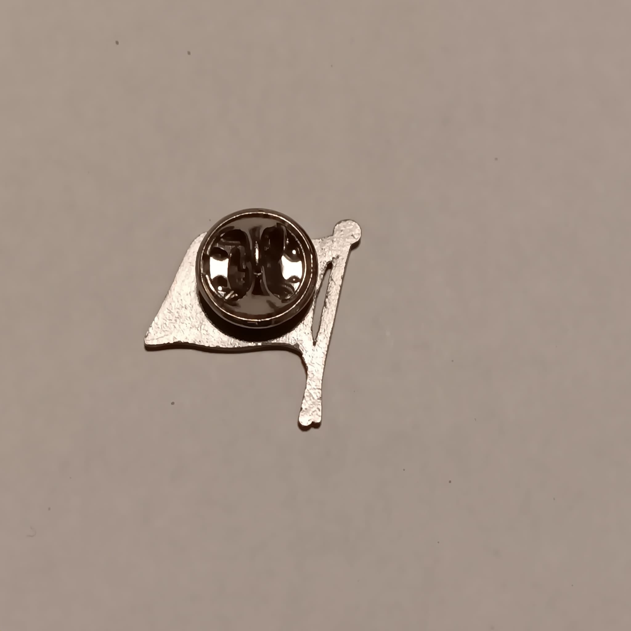 2 versilberte Anstecknadeln 1871, antik gebürstet / 2 silver pins 1871 vintage  look